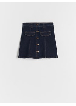 Reserved - Jeansowa spódnica z guzikami - granatowy ze sklepu Reserved w kategorii Spódnice dziewczęce - zdjęcie 162422162
