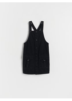 Reserved - Jeansowa spódnica ogrodniczka - czarny ze sklepu Reserved w kategorii Spódnice dziewczęce - zdjęcie 162422302
