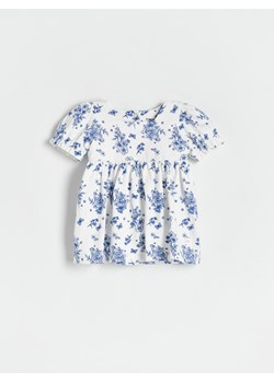 Reserved - Wzorzysta sukienka - złamana biel ze sklepu Reserved w kategorii Sukienki niemowlęce - zdjęcie 162425343