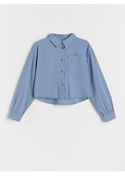 Reserved - Krótka koszula z kieszonką - jasnoniebieski ze sklepu Reserved w kategorii Koszule dziewczęce - zdjęcie 162488954