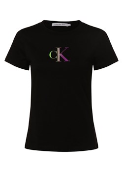 Calvin Klein Jeans T-shirt damski Kobiety Bawełna czarny nadruk ze sklepu vangraaf w kategorii Bluzki damskie - zdjęcie 162495533
