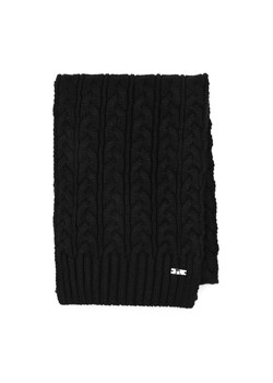 Damski szalik z warkoczowym splotem długi czarny ze sklepu WITTCHEN w kategorii Szaliki i chusty damskie - zdjęcie 162495573