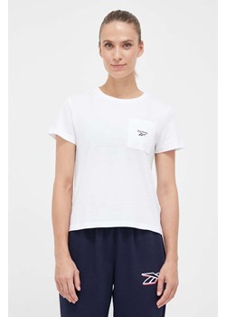 Reebok t-shirt Reebok Identity damski kolor biały ze sklepu ANSWEAR.com w kategorii Bluzki damskie - zdjęcie 162496554