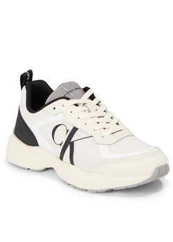 Sneakersy Calvin Klein Jeans Retro Tennis Laceup Mesh YM0YM00785 Creamy White/Black 0LA ze sklepu eobuwie.pl w kategorii Buty sportowe męskie - zdjęcie 162497050