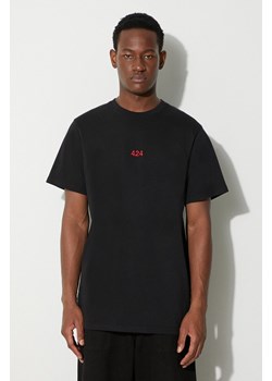424 t-shirt bawełniany kolor czarny gładki 35424M111RX.236533 ze sklepu PRM w kategorii T-shirty męskie - zdjęcie 162501553