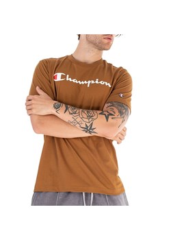 Koszulka Champion Embroidered Script Logo 219206-MS531 - brązowa ze sklepu streetstyle24.pl w kategorii T-shirty męskie - zdjęcie 162502573
