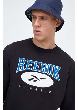 Reebok Classic bluza męska kolor czarny z aplikacją ze sklepu ANSWEAR.com w kategorii Bluzy męskie - zdjęcie 162503633