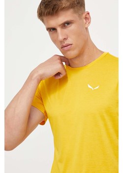 Salewa t-shirt sportowy Puez Melange Dry kolor żółty melanżowy 00-0000026537 ze sklepu ANSWEAR.com w kategorii T-shirty męskie - zdjęcie 162504063
