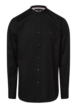 Tommy Hilfiger Koszula męska Mężczyźni Regular Fit Bawełna czarny jednolity ze sklepu vangraaf w kategorii Koszule męskie - zdjęcie 162505074