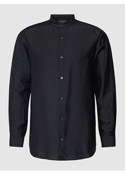 Koszula casualowa o kroju regular fit z dodatkiem jedwabiu i stójką ze sklepu Peek&Cloppenburg  w kategorii Koszule męskie - zdjęcie 162507080