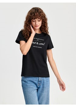 Sinsay - Koszulka z nadrukiem - czarny ze sklepu Sinsay w kategorii Bluzki damskie - zdjęcie 162512913