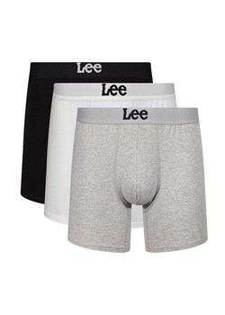 Lee 3-pack bawełniane bokserki męskie long Lind, Kolor biało-szaro-czarny, Rozmiar S, LEE ze sklepu Intymna w kategorii Majtki męskie - zdjęcie 162513373