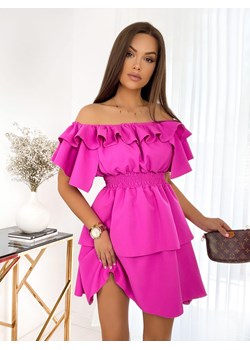 sukienka hiszpanka valentina by mielczarkowski polski produkt - ciemna fuksja ze sklepu STYLOWO w kategorii Sukienki - zdjęcie 162513762