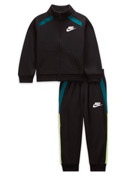 Dres dla niemowląt Dri-FIT Nike Sportswear Full-Zip Taping Set - Czerń ze sklepu Nike poland w kategorii Dresy chłopięce - zdjęcie 162515014
