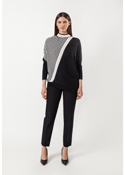 Asymetryczna tunika w czarno-białe paski ze sklepu Molton w kategorii Swetry damskie - zdjęcie 162520943