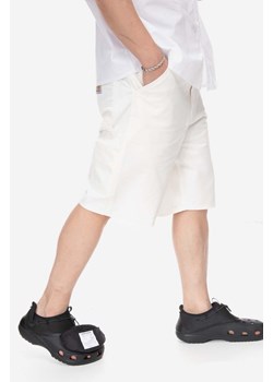Carhartt WIP szorty bawełniane Single Knee Short kolor beżowy I031504-OFFWHITE ze sklepu PRM w kategorii Spodenki męskie - zdjęcie 162522452