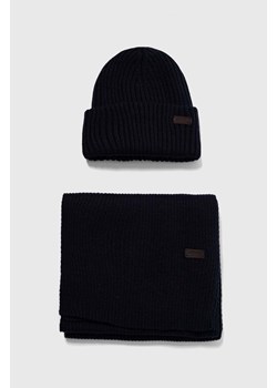 Barbour komplet Crimdon Beanie &amp; Scarf Gift Set kolor granatowy MGS0019 ze sklepu ANSWEAR.com w kategorii Dodatki męskie - zdjęcie 162527334