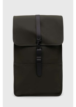 Rains plecak 13000 Backpacks kolor zielony duży gładki ze sklepu PRM w kategorii Plecaki - zdjęcie 162530770
