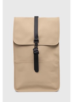 Rains plecak 13000 Backpacks kolor beżowy duży gładki ze sklepu PRM w kategorii Plecaki - zdjęcie 162530772