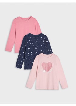 Sinsay - Koszulki 3 pack - różowy ze sklepu Sinsay w kategorii Bluzki dziewczęce - zdjęcie 162537784