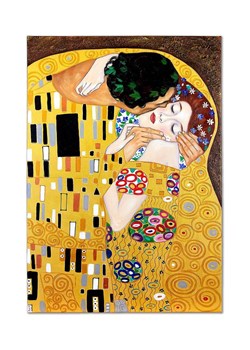Reprodukcja namalowana olejem Gustav Klimt, Pocałunek 50 x 70 cm ze sklepu ANSWEAR.com w kategorii Dekoracje ścienne - zdjęcie 162545090