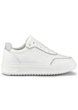 Białe sneakersy ze srebrnymi dodatkami ze sklepu ButyModne.pl w kategorii Buty sportowe damskie - zdjęcie 162545770