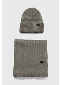 Barbour komplet Crimdon Beanie &amp; Scarf Gift Set kolor szary MGS0019 ze sklepu ANSWEAR.com w kategorii Dodatki męskie - zdjęcie 162556092