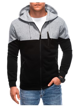 Bluza męska z kapturem 1612B - czarna ze sklepu Edoti w kategorii Bluzy męskie - zdjęcie 162558803