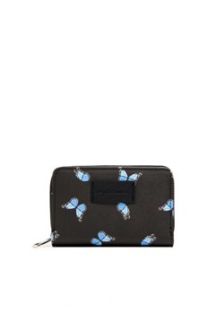 Cropp - Czarny portfel w motyle - czarny ze sklepu Cropp w kategorii Portfele damskie - zdjęcie 162558860