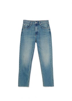Cropp - Niebieskie jeansy straight cropped - niebieski ze sklepu Cropp w kategorii Jeansy damskie - zdjęcie 162558862