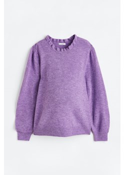H & M - MAMA Sweter z falbanką - Fioletowy ze sklepu H&M w kategorii Swetry ciążowe - zdjęcie 162560013
