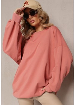 Różowa Bluza Bawełniana Oversize Lufela ze sklepu Renee odzież w kategorii Bluzy damskie - zdjęcie 162569710