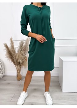 Zielona Sukienka z Kieszeniami ze sklepu ModnaKiecka.pl w kategorii Sukienki - zdjęcie 162580551