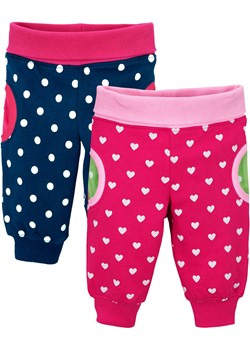Spodnie dresowe niemowlęce (2 pary), bawełna ekologiczna ze sklepu bonprix w kategorii Spodnie i półśpiochy - zdjęcie 162587344