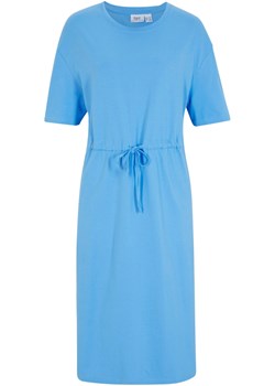 Sukienka z dżerseju z wiązanym paskiem, z rozcięciem z boku, dł. do łydki ze sklepu bonprix w kategorii Sukienki - zdjęcie 162601402