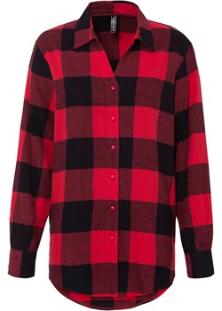 Bluzka oversize flanelowa ze sklepu bonprix w kategorii Koszule damskie - zdjęcie 162612411