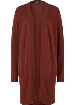 Długi sweter dzianinowy bez zapięcia, długi rękaw ze sklepu bonprix w kategorii Swetry damskie - zdjęcie 162615624