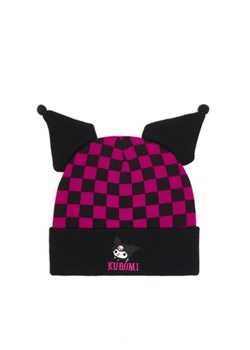 Cropp - Czarno-różowa czapka z uszami Kuromi - czarny ze sklepu Cropp w kategorii Czapki zimowe damskie - zdjęcie 162630592