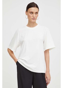 By Malene Birger t-shirt bawełniany kolor beżowy ze sklepu ANSWEAR.com w kategorii Bluzki damskie - zdjęcie 162640502