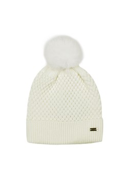 Damska czapka o splocie bąbelkowym z pomponem ze sklepu WITTCHEN w kategorii Czapki zimowe damskie - zdjęcie 162641104