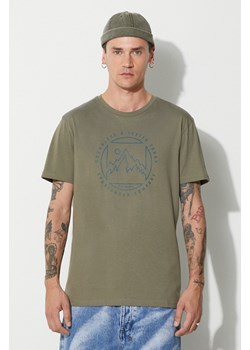 Columbia t-shirt bawełniany kolor zielony z nadrukiem ze sklepu PRM w kategorii T-shirty męskie - zdjęcie 162642343