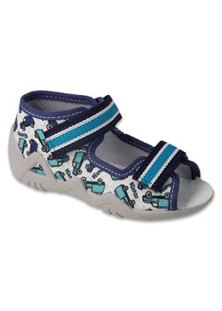 Befado obuwie dziecięce 350P045 niebieskie ze sklepu ButyModne.pl w kategorii Kapcie dziecięce - zdjęcie 162642564