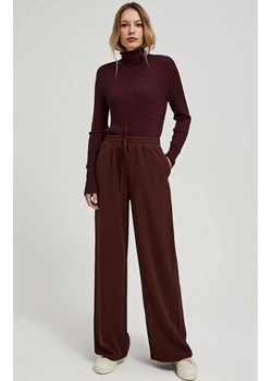 Spodnie z szerokimi nogawkami brązowe 4220, Kolor brązowy, Rozmiar XS, Moodo ze sklepu Primodo w kategorii Spodnie damskie - zdjęcie 162643550