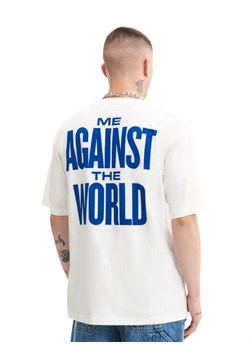 Cropp - Kremowy t-shirt Tupac - kremowy ze sklepu Cropp w kategorii T-shirty męskie - zdjęcie 162689231