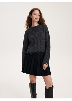 Reserved - Spódnica mini z plisami - czarny ze sklepu Reserved w kategorii Spódnice - zdjęcie 162691903
