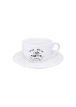 Filiżanka ceramiczna ze spodkiem biała 250 ml ze sklepu 5.10.15 w kategorii Filiżanki - zdjęcie 162697113