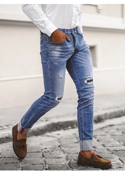 Spodnie jeansowe męskie niebieskie OZONEE NB/MP0126B ze sklepu ozonee.pl w kategorii Jeansy męskie - zdjęcie 162703050