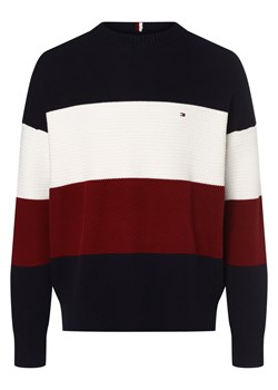 Tommy Hilfiger Sweter męski Mężczyźni Bawełna granatowy w paski ze sklepu vangraaf w kategorii Swetry męskie - zdjęcie 162706481