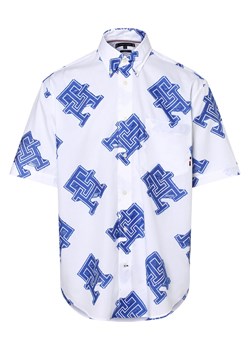 Tommy Hilfiger Koszula męska Mężczyźni Regular Fit Bawełna biały wzorzysty ze sklepu vangraaf w kategorii Koszule męskie - zdjęcie 162706484