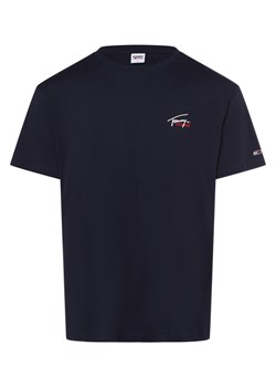 Tommy Jeans T-shirt męski Mężczyźni Bawełna granatowy jednolity ze sklepu vangraaf w kategorii T-shirty męskie - zdjęcie 162706514